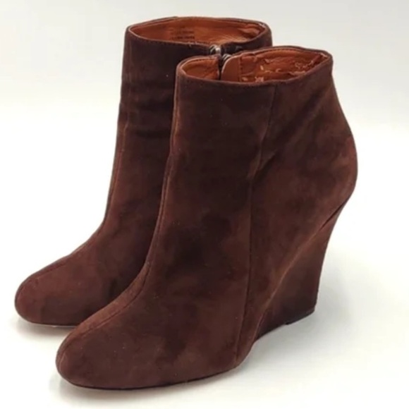 SAM EDELMAN | Brown Wilma Suede Leather Bootie - Picture 1 of 9
